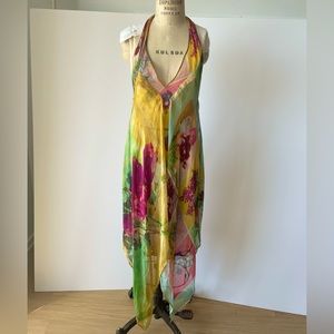 Vintage Jean Paul Gaultier Sun Dress Floral Print, semi-sheer
